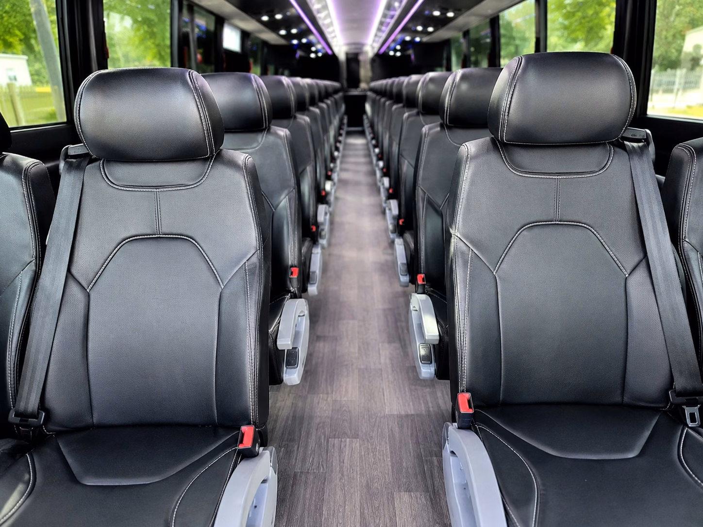 56 passenger charter bus interior